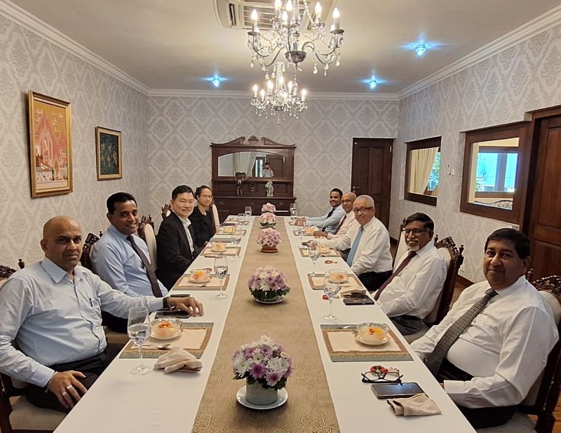 Lunch meeting with H.E. the Ambassador of Thailand, the SLGMBC President & Businessman at the Ambassador Residence. @Ceylon chamber Thai Emb