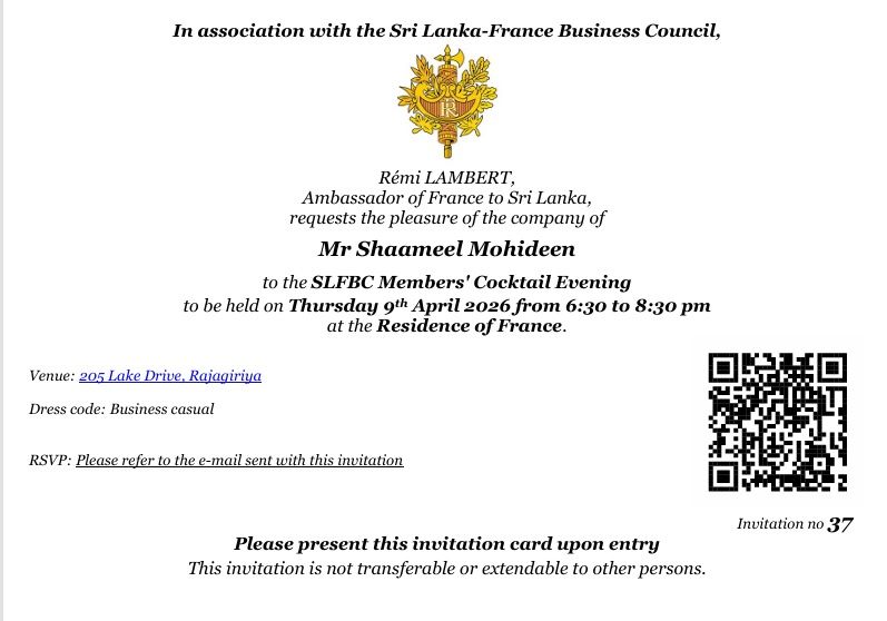 SLFBC Members' Cocktail Evening at the Residence of France.